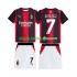 Camisola AC Milan Gimenez 7 Criança Equipamento Primeiro 2026-2027 Manga Curta